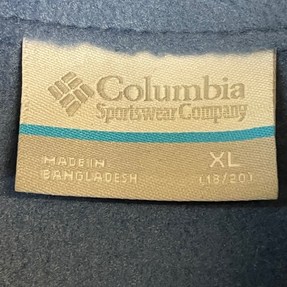 Columbia Fleece Jacket Full Zip Blue Orange Colorblock Youth XL Extra Large - Picture 4 of 10